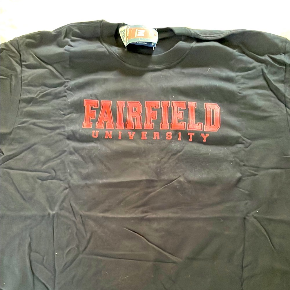 MV Sport Black and Red Fairfield University Short Sleeve Tee